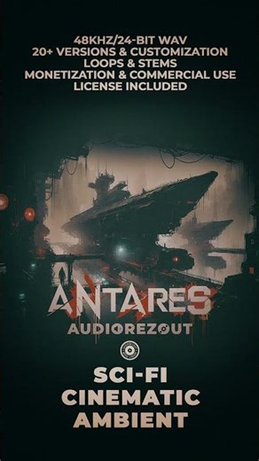 🌌 Sci-Fi Cinematic Ambient Background Music (Royalty-Free) – Antares | Audiorezout Shorts