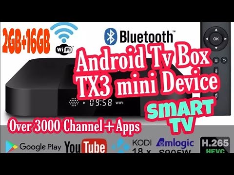 ANDROID TV BOX TX3 MINI DEVICE, OVER 3000 CHANNEL ON.