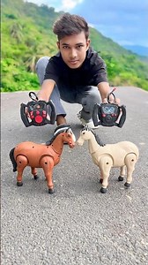 White and Brown 2 Ta Remote Control Horse 🐎 🥹