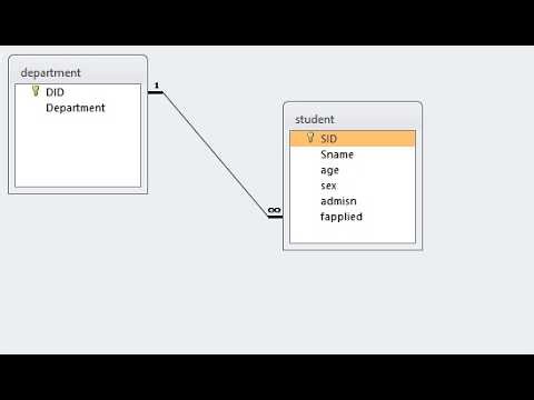 one to Many relationship by using MS Access