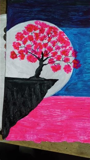 pink 🩷tree#trending #art #public #painting