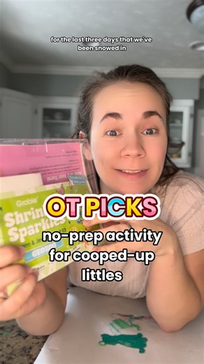 Emily ✨ Pediatric OT on Instagram: "Okay but the nostalgia of doing shrinky dinks with my own kids is just too much 🥲 SAY: “SHRINK” and I’ll send you the link to this set that’s been keeping us busy inside, and a few other favorites for cooped-up kids. (make sure you’re following @occupationalemily first so the message goes through!) 👋🏻If you’re new here, I’m Emily! I’m a peds OT and a mom of 3 under 4, and I love to help parents work milestones into play. #motherhood #momlife #activitiesfork