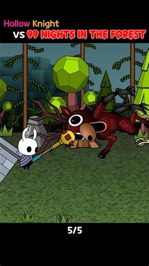 Hollow Knight vs 99 Nights in the Forest! An Epic Boss Fight Animation ⚔️
