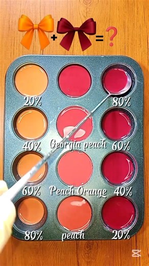 From Warm Orange to Deep Maroon | The Most Cozy Gradient Ever ❤️✨#colormixingmagic#colormixing