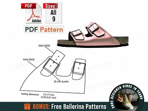 Leather Sandals Sewing Pattern: Women's DIY Shoe Templates (PDF Download, All 9 Sizes) - Etsy
