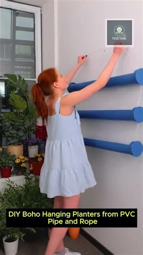 Trick thing DIY Boho Hanging Planters from PVC Pipe and Rope #lifehacks #diy