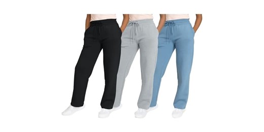 Womens Heavyweight Fleece-Lined Sweatpants