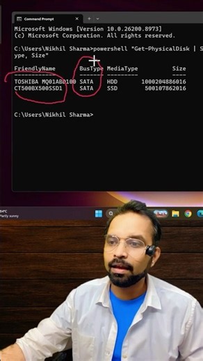 Check your Disk Type using CMD #tech #cmd