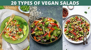 20 Types of Vegan Salads White bean salad, cob salad, broccoli salad, citrus kale salad, and more