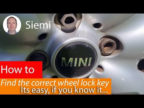 How to find a new Mini / BMW wheel nut lock key when it is lost