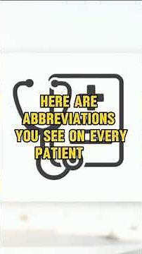 Top10 caseNote abbreviations every medicalstudent must know #shorts#medicalabbreviations
