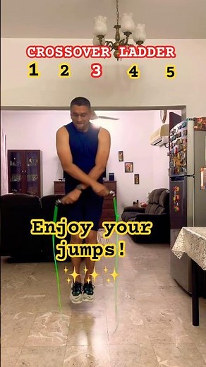 Jump Rope Criss Cross / jump rope crossover ladder workout #shorts
