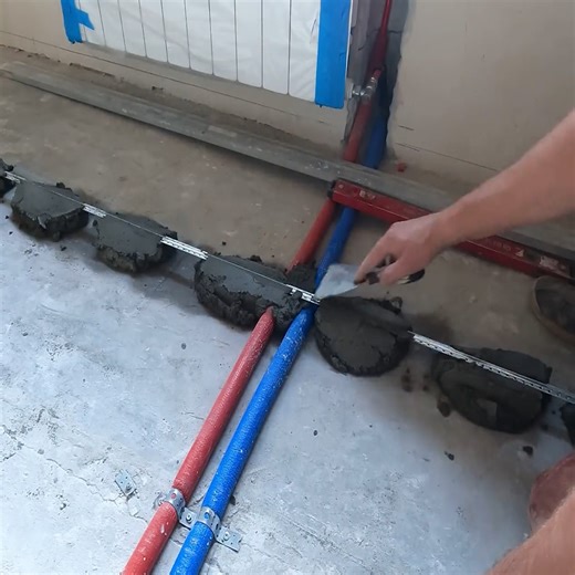 225K views · 215 reactions | Floor Screed and Radiator Installation | DIY & Crafts | Facebook
