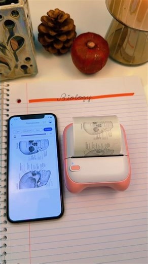 🎄 Cozy Study Vibes + Mini Printer 🖨️ | Aesthetic Biology Notes Made Easy ✨