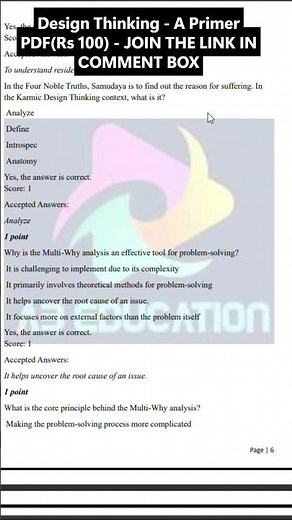 NPTEL NOC26-MG51 Design Thinking – A Primer | Previous Year & Important Questions | 4 Weeks
