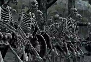 Awesome Epic Skyrim Battle, 500 Draugr, 200 skeletons, 500 Dwarven Warriors And A Dragon (video)