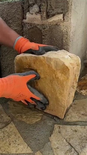 The management process of making stones to cover a pipe and cable in a fence#ytshorts #trending