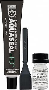 Gear AID Aquaseal FD Flexible Durable Repair Adhesive and Cure Accelerator for Fixing Holes and Rips in Waders, Wetsuits and Inflatables