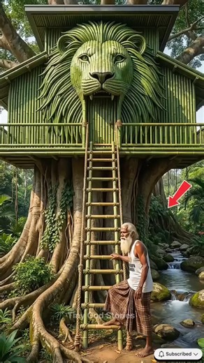 I Built a Secret Bamboo Treehouse EP 1 | Beautiful Handmade Bamboo Craft 🎋 #bamboohouse​ #short​