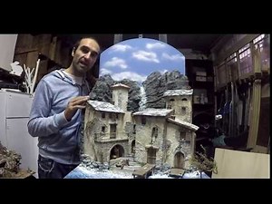 tutorial come realizzare un cielo come sfondo per presepe e diorama