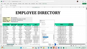 Employee Directory Template: Excel Company Contact List (digital Download) - Etsy