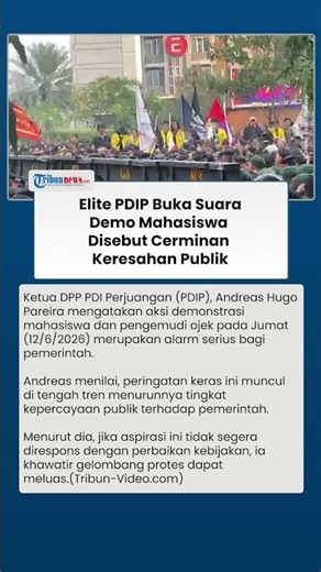 Peringatan Keras! Elite PDIP Nilai Aksi Mahasiswa Jadi Sinyal Bahaya untuk Pemerintah