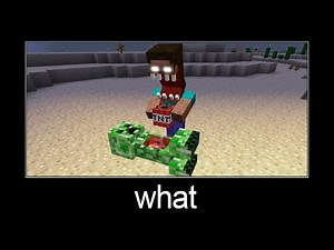 Minecraft wait what meme part 197 (scary herobrine and creeper)