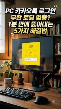 PC 카카오톡 로그인 무한 로딩 및 실행 오류 해결법 5가지 (작업 관리자·방화벽·재설치) #it꿀팁