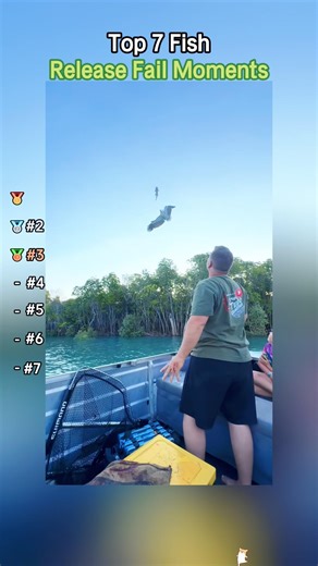 Top 7 Fish Release Fail Moments🤯#funny #fyp#fish #fails