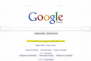 Google.ro promovează Nexus S, disponibil prin Vodafone