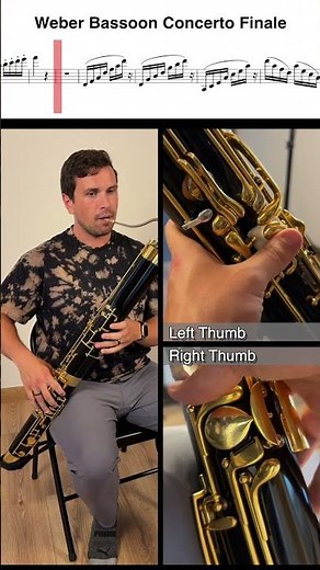 DOUBLE TONGUE FINALE | Weber Bassoon Concerto Excerpt #bassoon #shorts #shortsfeed