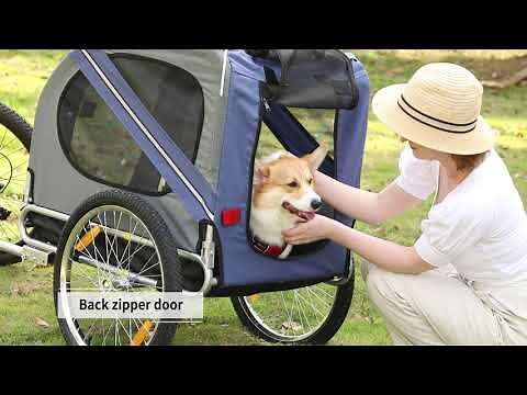 PawHut Foldable Pet Bicycle Trailer