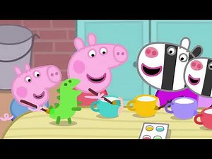 George Pig Teaches Peppa how to Paint 🎨 ｜Fun Toys & play, surprise, and fun Cartoon for Kids