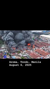 BREAKING: MALAWAKANG SUNOG SA AROMA, TONDO, MANILA 🔥 FIRE ALERT: Fire hits a residential area at vicinity of Aroma, Road 10, Brgy. 105, Tondo, Manila City, Metro Manila this Wednesday morning, August 6, 2025. Firefighters are now on scene to extinguish the fire. STATUS UPDATES: • RAISED TO 1ST ALARM = 9:47 AM • RAISED TO 2ND ALARM = 9:48 AM • RAISED TO 3RD ALARM = 9:55 AM • RAISED TO 4TH ALARM = 10:10 AM • RAISED TO 5TH ALARM = 10:10 AM • RAISED TO TASK FORCE ALPHA = 10:17 AM I 📸: Manila DRRM 