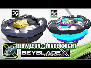 QR CODES CLAW LEON + LANCE KNIGHT HASBRO BEYBLADE X APP (Knight Lance QR Code Leon Claw QR Code)