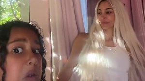 Kim Kardashian reveals her teeny waist in sweatpants in new TikTok with North, 9