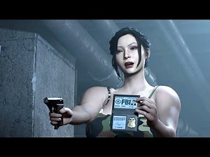 Resident Evil 2 Remake Ada Curvy Military Baywatch Swimsuit /Biohazard 2 mod [4K]