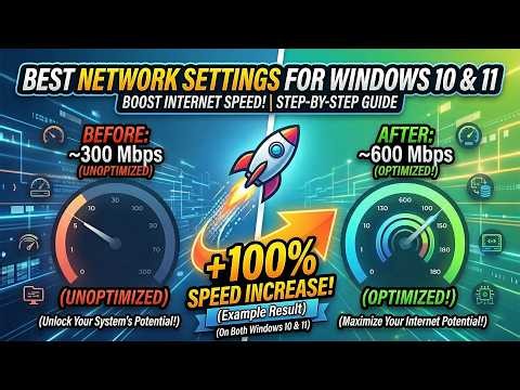 Best Network Settings for Windows 10 & 11 | Boost Internet Speed (Step-by-Step)