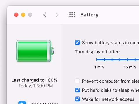 Battery macOS Big Sur icon