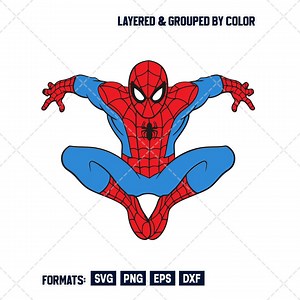 Spiderman SVG, Layered SVG Cut File for Cricut & Silhouette, Digital Download - Etsy