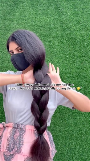 Benefits of making braid for long and thick hair ✨ #hair #viralshorts #shorts