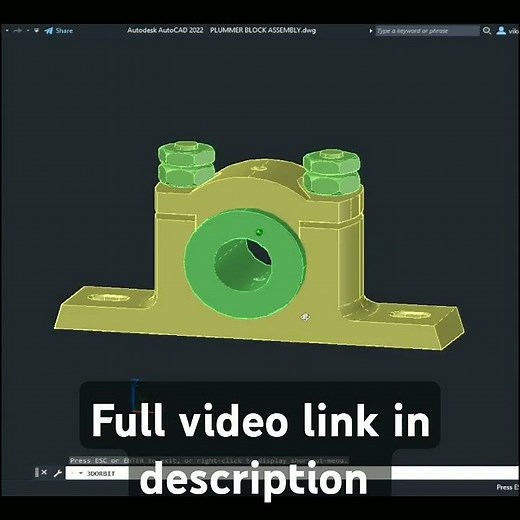 #Plummer Block assembly#autocad #autocad 3d #autocad3dtutorialforbeginners
