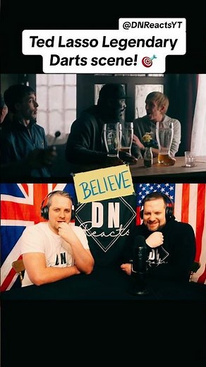 Ted Lasso AMAZING Darts Scene 🎯 (E8) #Shorts #DNReacts #BritsReact #Lasso #TedLasso