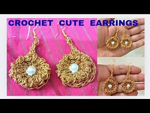 Learn how to crochet cute earrings tutorial for beginners#diy #how
