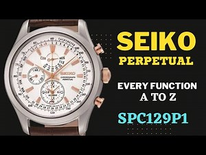 How to Set the Seiko Perpetual SPC129P1|TIME | Date | Stopwatch | Alarm ‪@timewatchdc‬