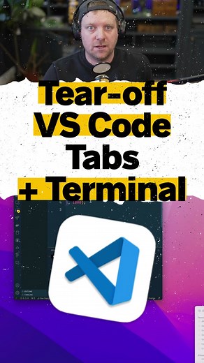 Finally! In VS Code, you can now tear off tabs and open the terminal in a new window. This dropped in the latest VS Code update, along with native copy paste files.
