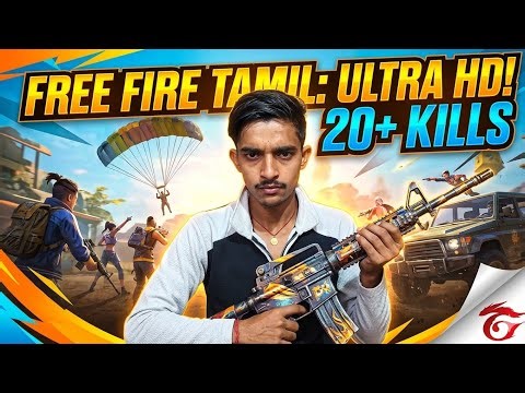 Free Fire Tamil Gameplay: 20+ Kills & Ultra HD Booyah! 🔥" (Best for high action)
