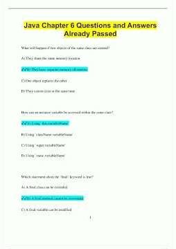 Java Chapter 6 Questions and Answers Already Passed886