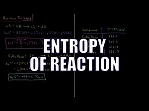 Chemical Thermodynamics 5.9 - Reaction Entropy
