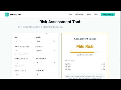 Alzheimer’s Risk Prediction using AI | NeuroScan AI Final Year Project